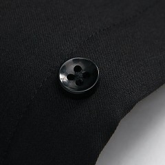 修身开衫方领休闲男士衬衣潮秋装男