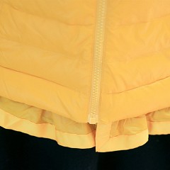 秋冬新款轻薄款荷叶摆立领羽绒服