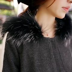 时尚休闲女毛呢外套