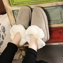 冬季翻边搭扣雪地靴