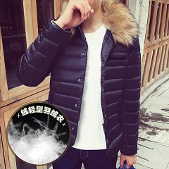 冬季男士毛领羽绒服