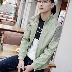 新款男士休闲亚麻夹克